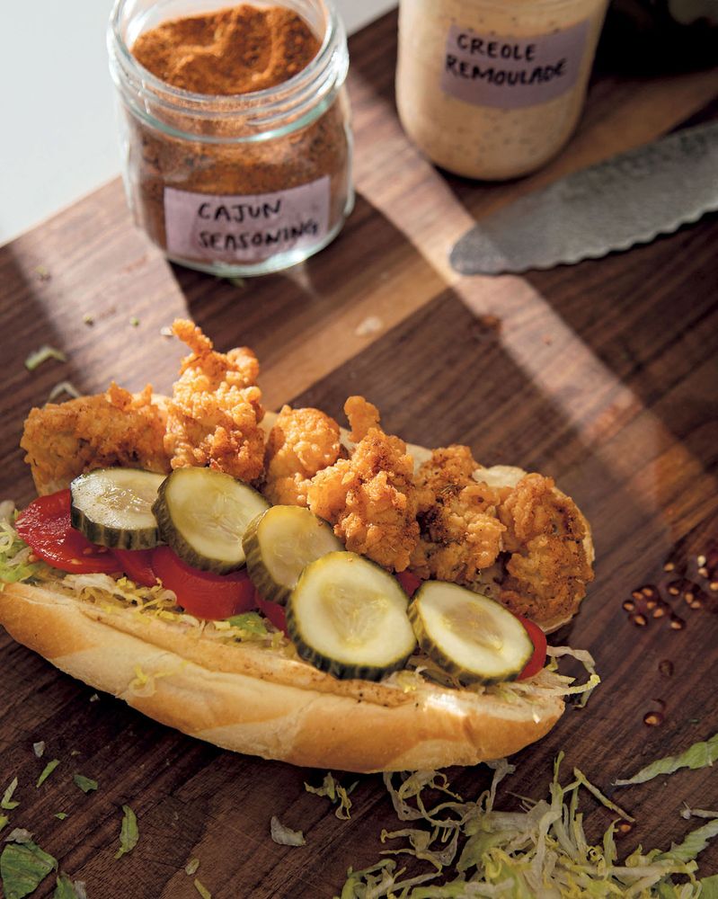 Fully Dressed Oyster Po’Boy from Salt & Shore Recipes from the Coastal