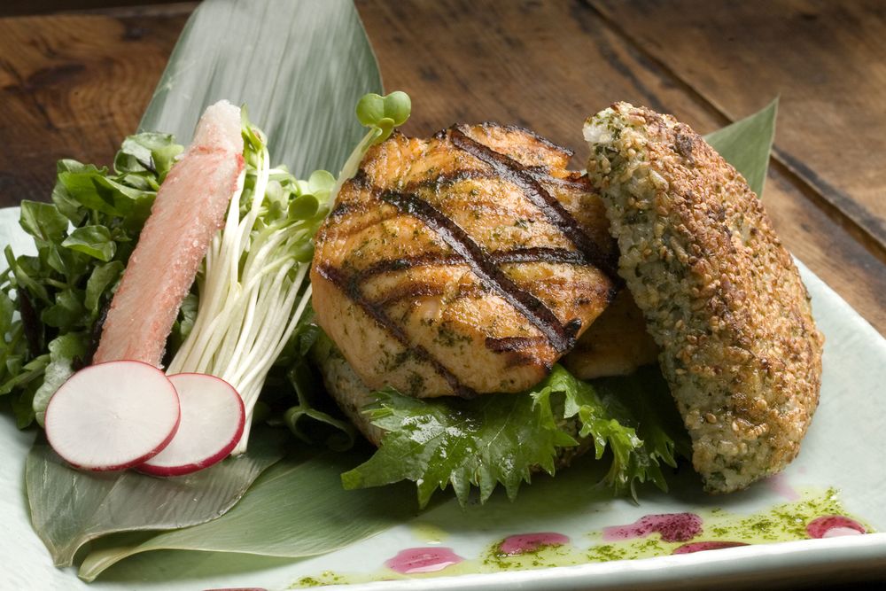 Grilled Salted Salmon on Grilled Rice Ball from Sandwiches of the World ...