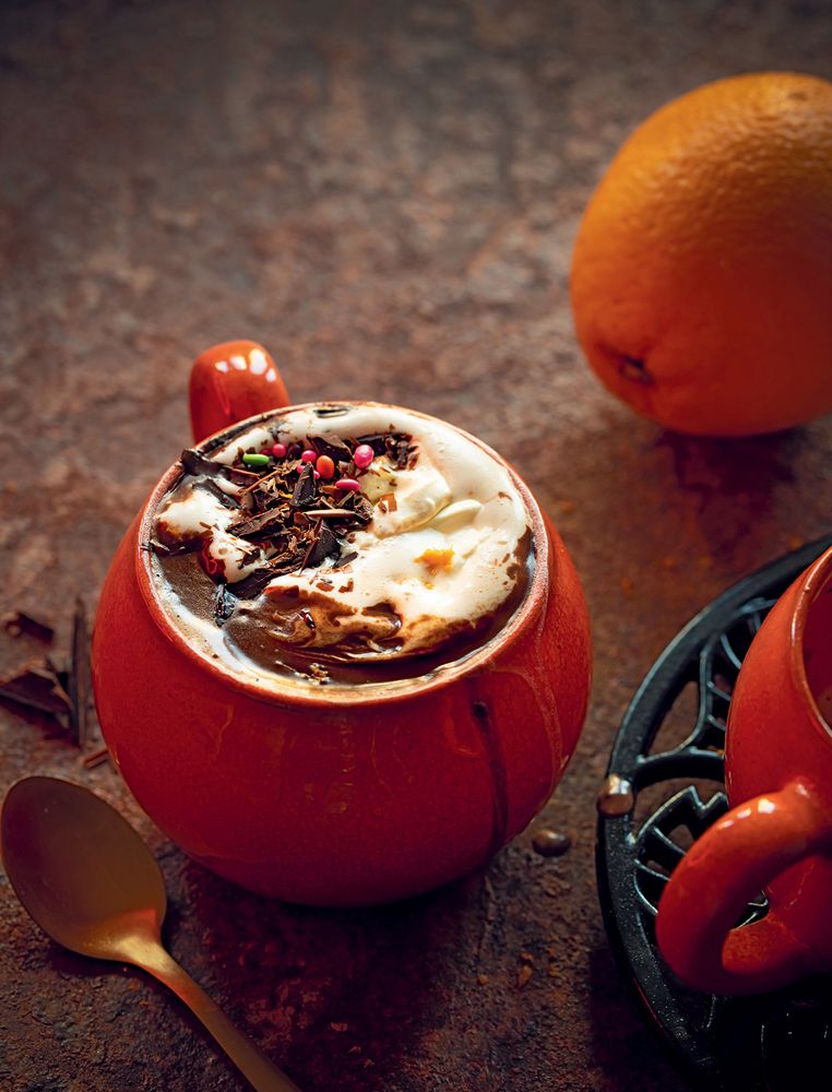 Narangi Hot Chocolate from Sanjana Feasts: Modern vegetarian and vegan ...