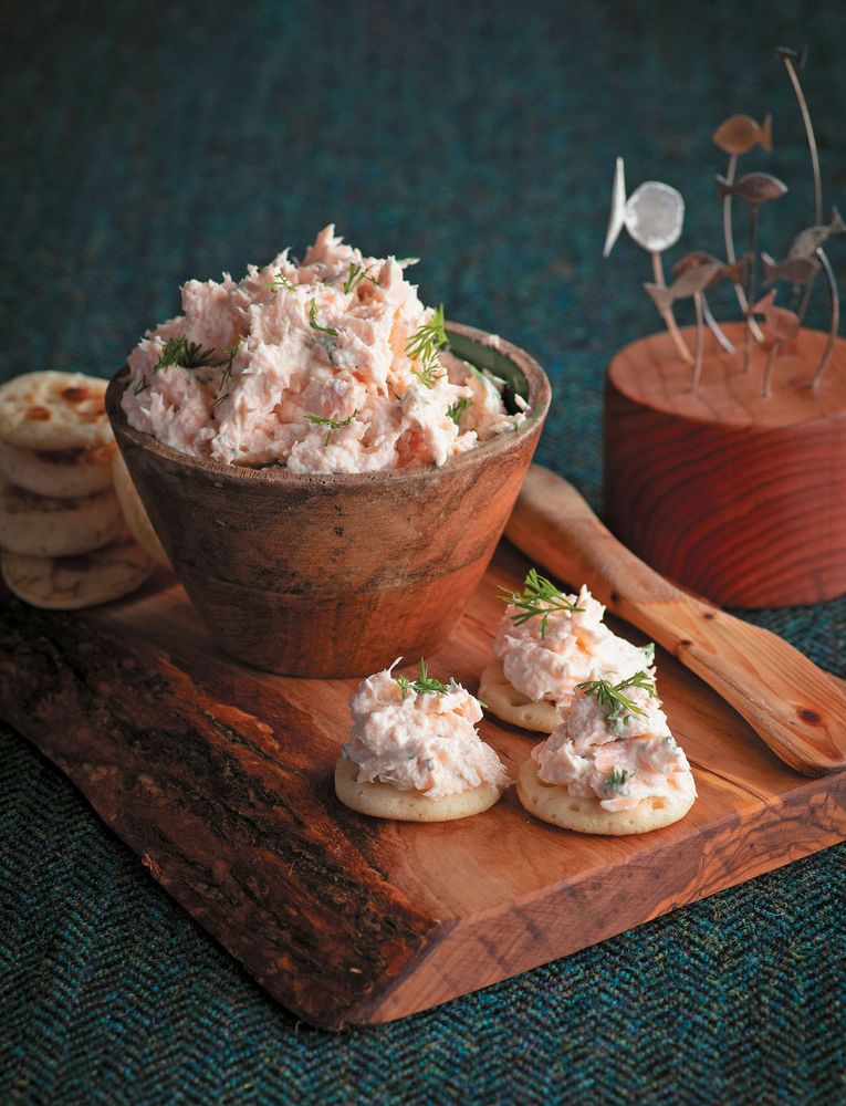Bradan Ròst Pâté on Blinis from My Scottish Island Kitchen: The Hebridean Baker by Coinneach MacLeod