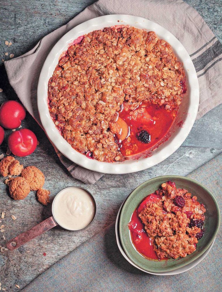 Spiced Plum Crumble from My Scottish Island Kitchen: The Hebridean Baker by Coinneach MacLeod