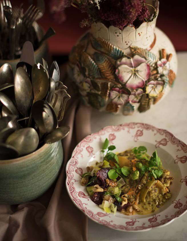 Beetroot, Leek & Walnut Salad from Set a Table by Karen Dudley