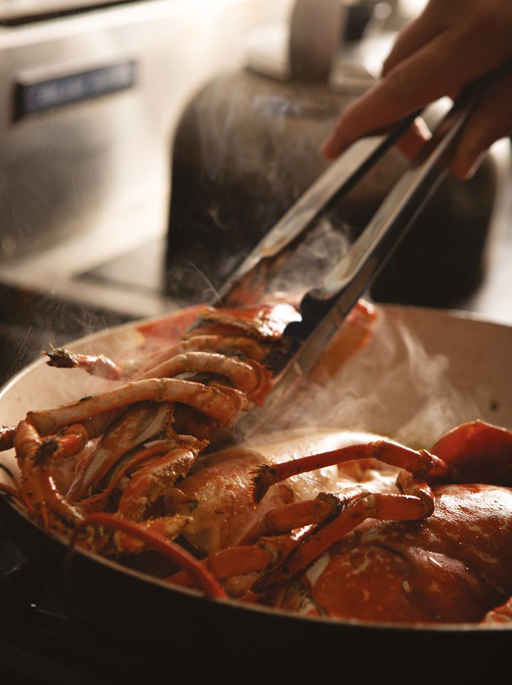 Panfried Half Lobster with Parsley and Chive Butter from The Seafood