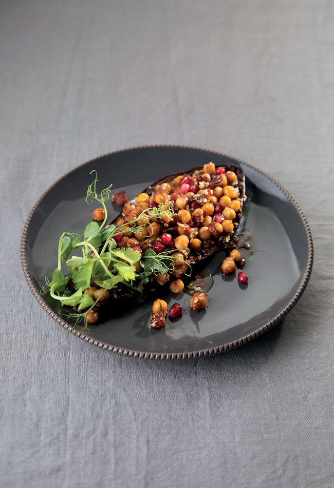 Sesame Miso Aubergine Salad from Seasonal Salads by Fi Buchanan