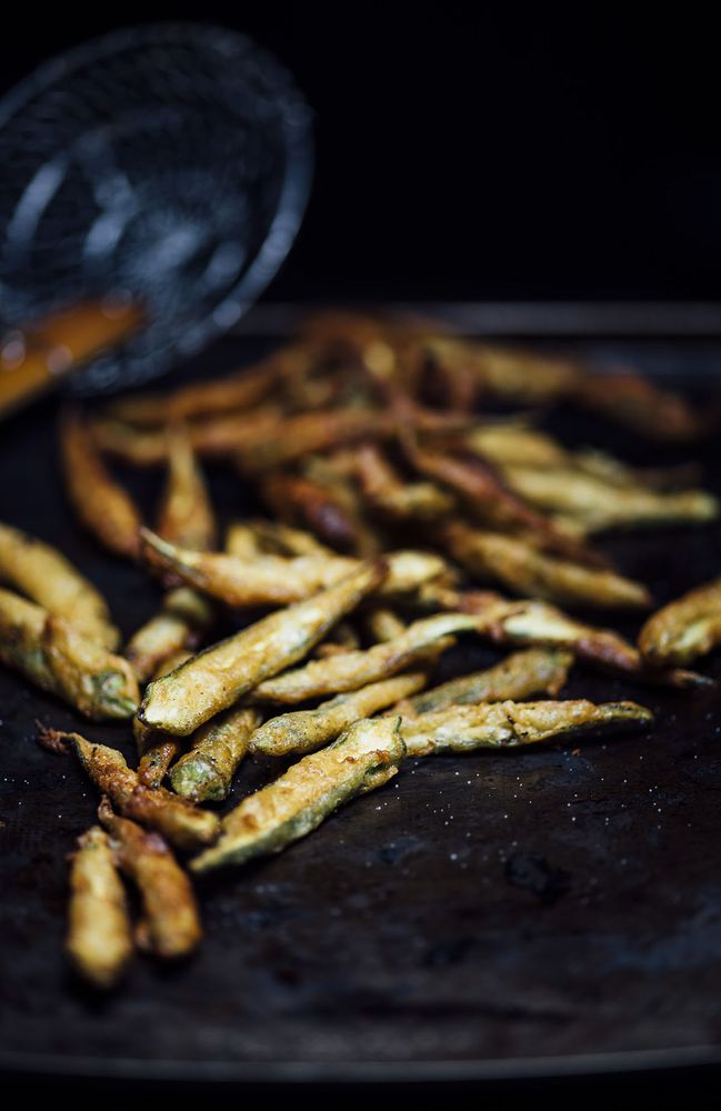 Chickpea-Battered Fried Okra from Season: Big Flavors, Beautiful Food by Nik Sharma