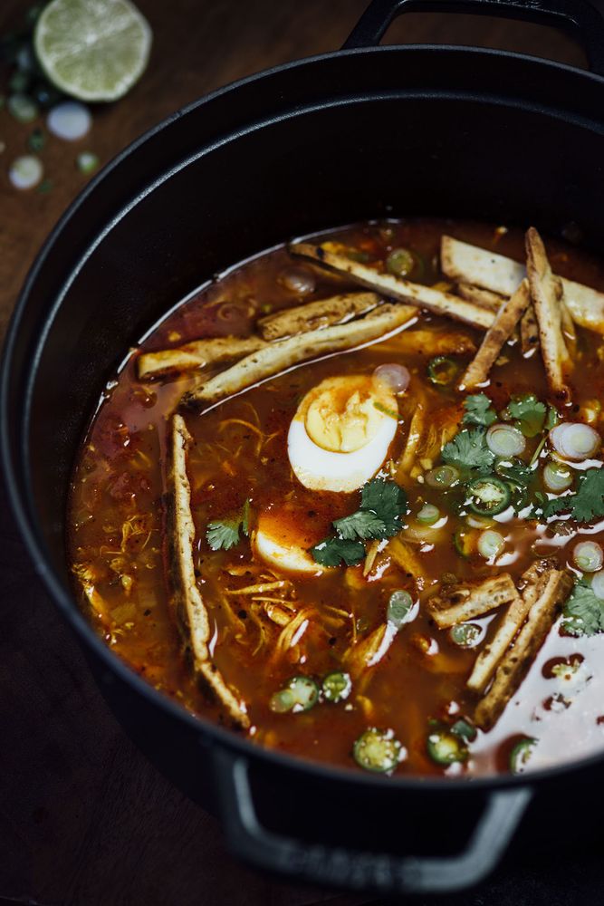 Toasted Naan and Chicken Soup from Season: Big Flavors, Beautiful Food by Nik Sharma