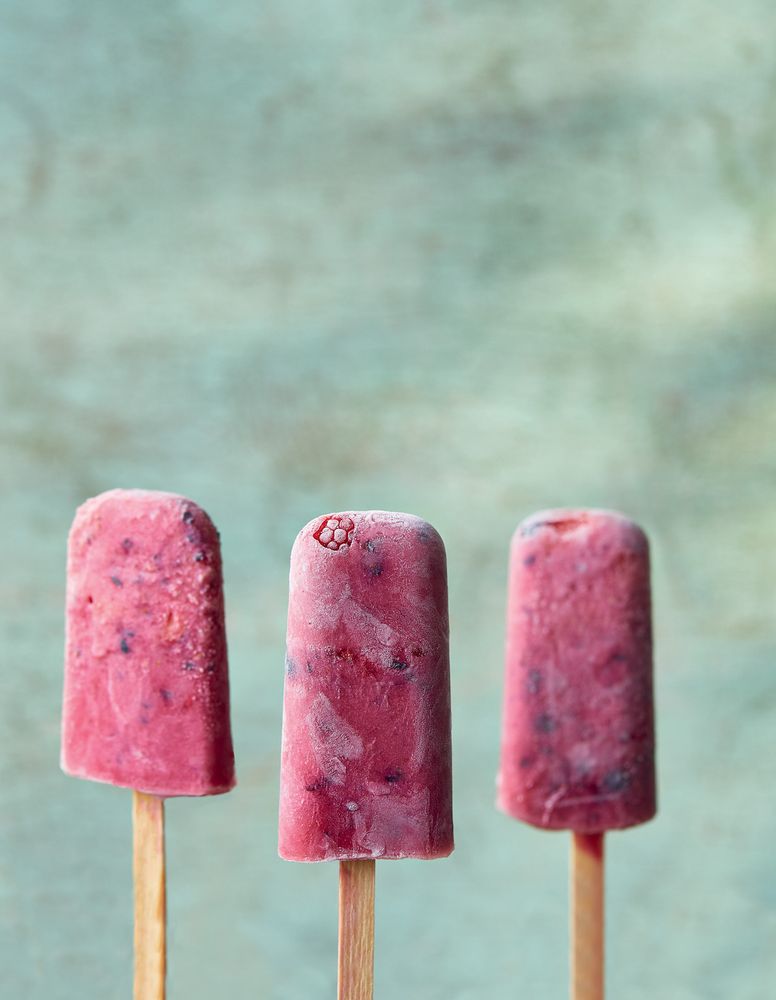 Berry and Coconut Ice Lollies from The Secret of Spice: Recipes and ideas to help you live longer, look younger and feel your very best by Tonia Buxton