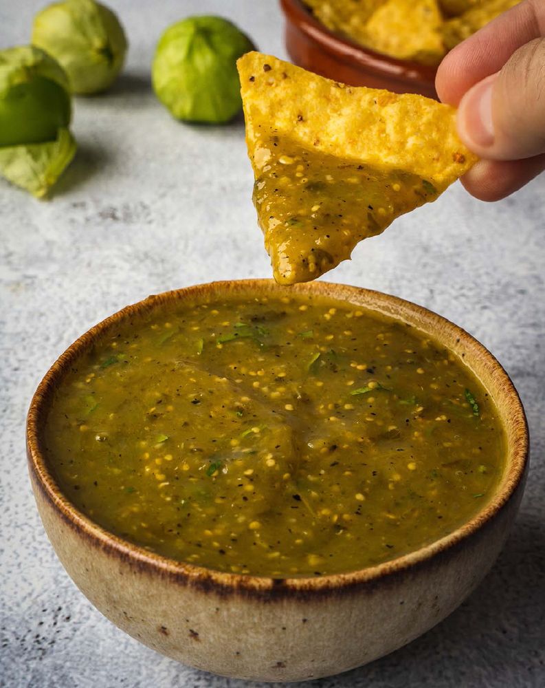 Roasted Tomatillo Salsa Verde from Seed to Table A Seasonal Guide to