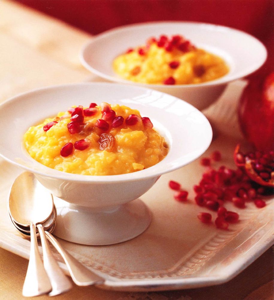 Saffron Rice Pudding from Sephardic Flavors: Jewish Cooking of the Mediterranean by Joyce Goldstein