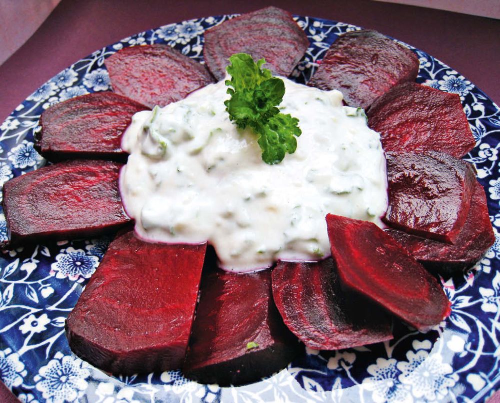 Minted Beet Salad from Silk Road Vegetarian: Vegan, Vegetarian and Gluten Free Recipes for the Mindf