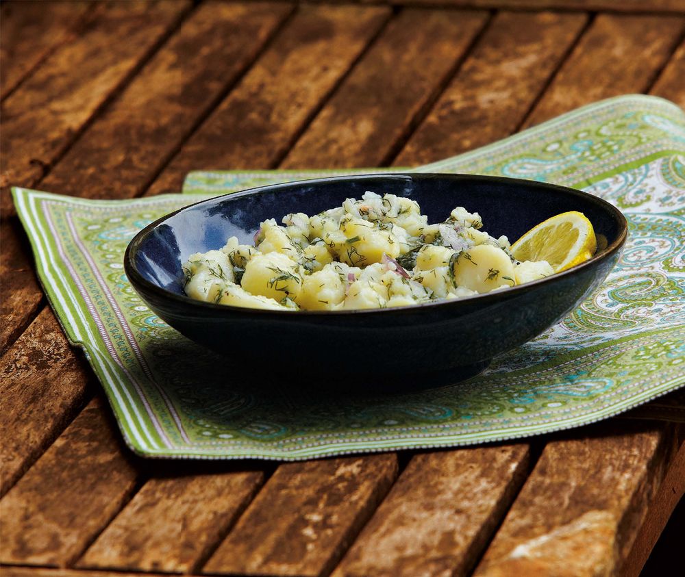 Middle Eastern Lemon Potato Salad from Silk Road Vegetarian: Vegan, Vegetarian and Gluten Free Recip