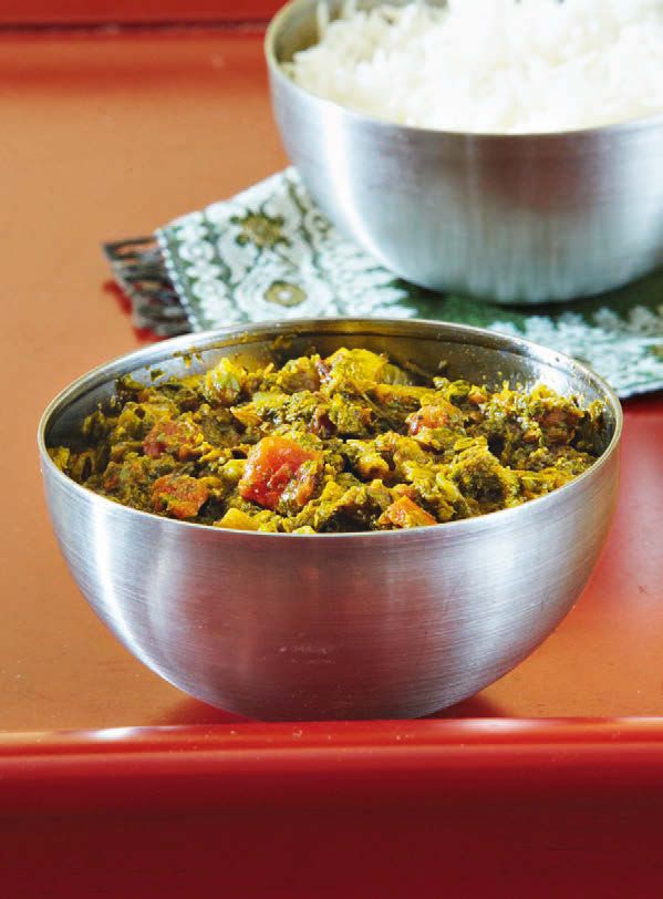 Indian Spinach Curry from Silk Road Vegetarian: Vegan, Vegetarian and Gluten Free Recipes for the Mindful Cook by Dahlia Abraham-Klein