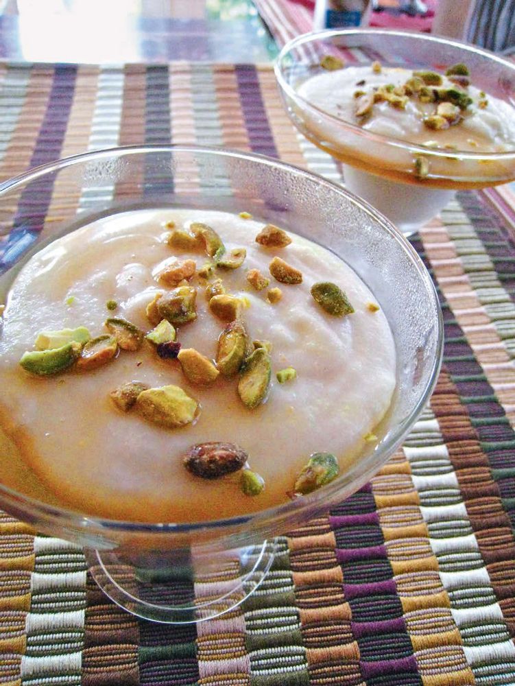 Rice-Flour Malabi from Silk Road Vegetarian: Vegan, Vegetarian and Gluten Free Recipes for the Mindful Cook by Dahlia Abraham-Klein