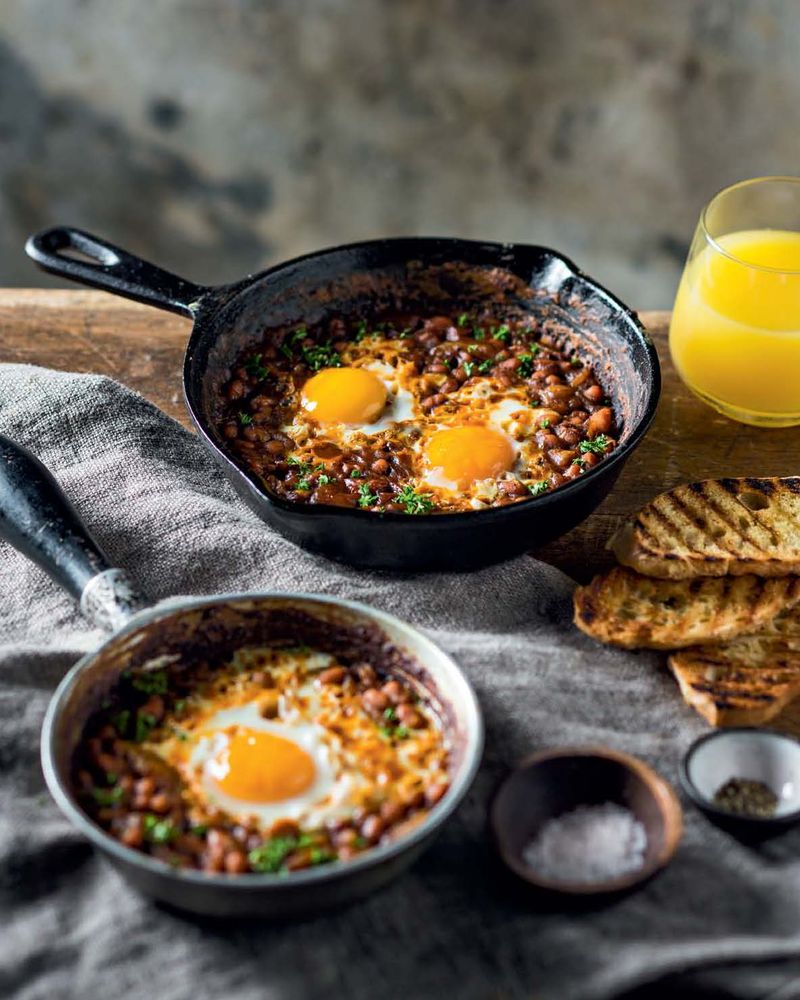 Spicy Baked Beans and Eggs from Simply Delicious by Zola Nene