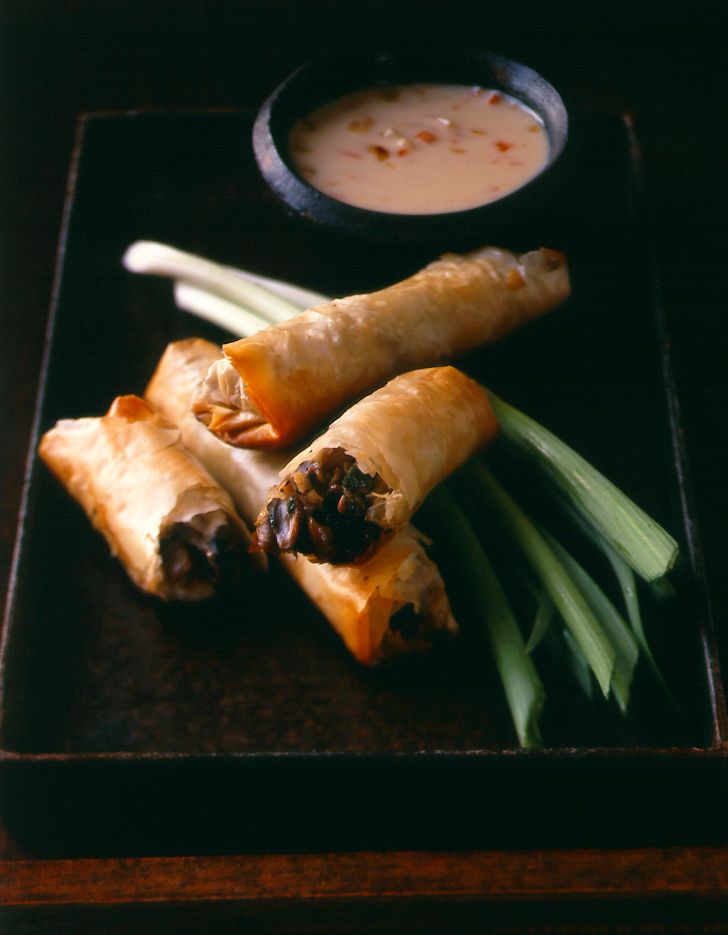 Mushroom spring rolls from Simple to Spectacular by