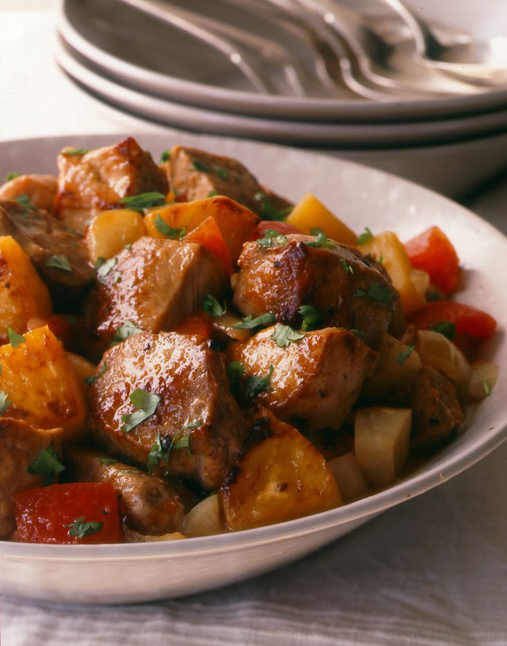 Veal stew with pineapple and tomato from Simple to Spectacular by Jean