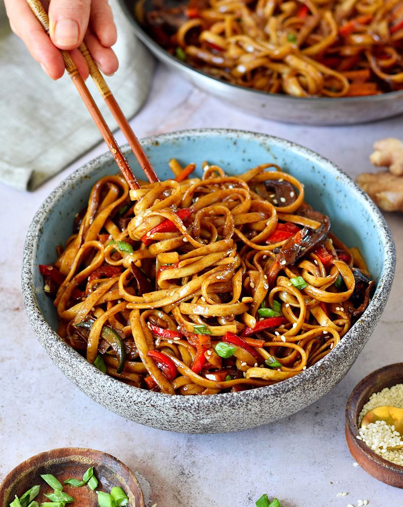Asian StirFry Noodles from Simple and Delicious Vegan by Michaela Vais