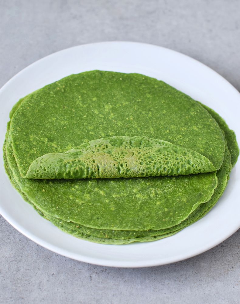 GlutenFree Spinach Tortillas/Wraps from Simple and Delicious Vegan by Michaela Vais