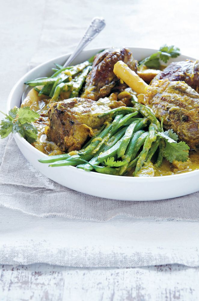 Green curry lamb shanks from A Simple Table by Michele Cranston