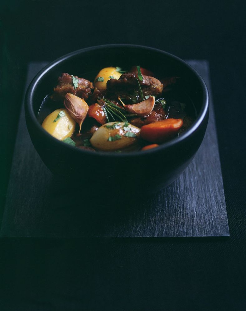 Simple lamb casserole with onions and new potatoes from Simple to