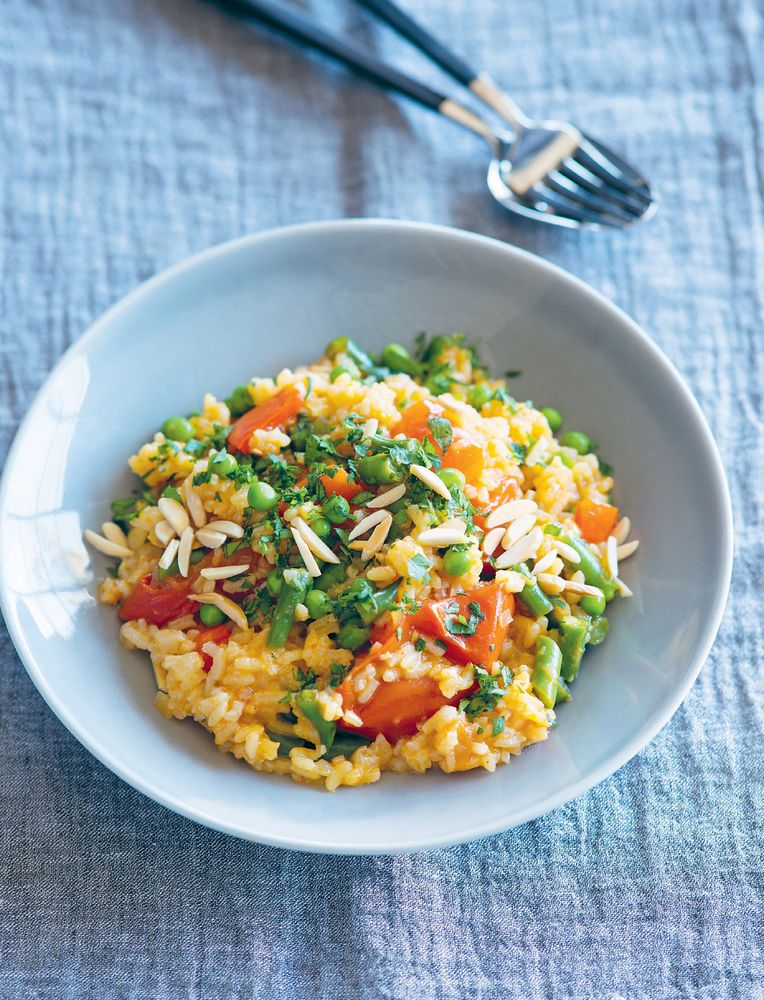 Vegetarian paella from Slow Cooker Vegetarian by Katy Holder