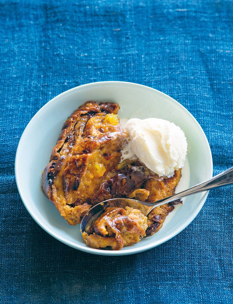 Marmalade bread and butter pudding from Slow Cooker Vegetarian by Katy