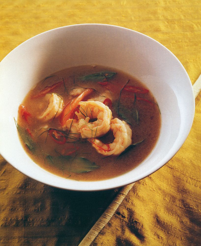 Hot-and-sour prawn soup from Spice by Christine Manfield