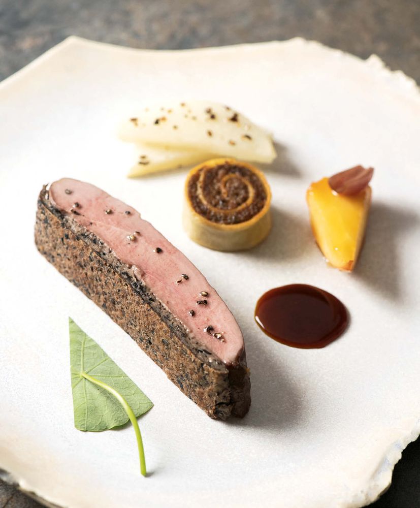 long-island-crescent-duck-breast-with-black-trumpet-marmalade-confit