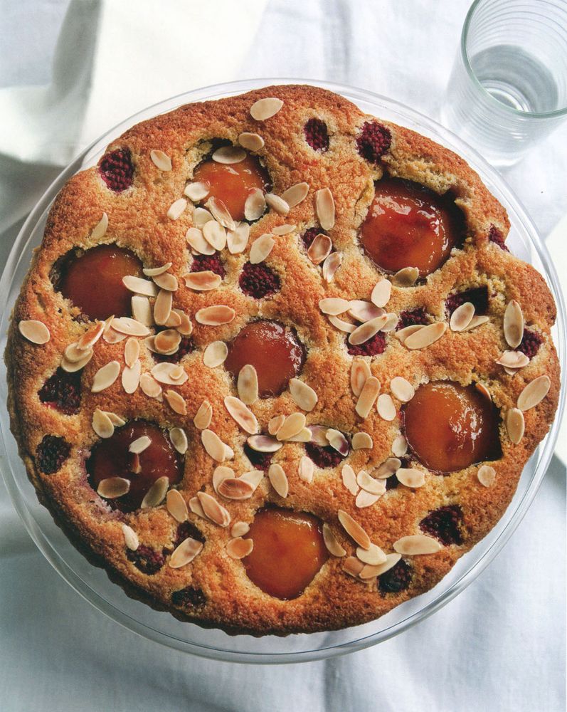 Raspberry, Peach and Almond Tart from What to Eat Now (Spring & Summer) by Valentine Warner