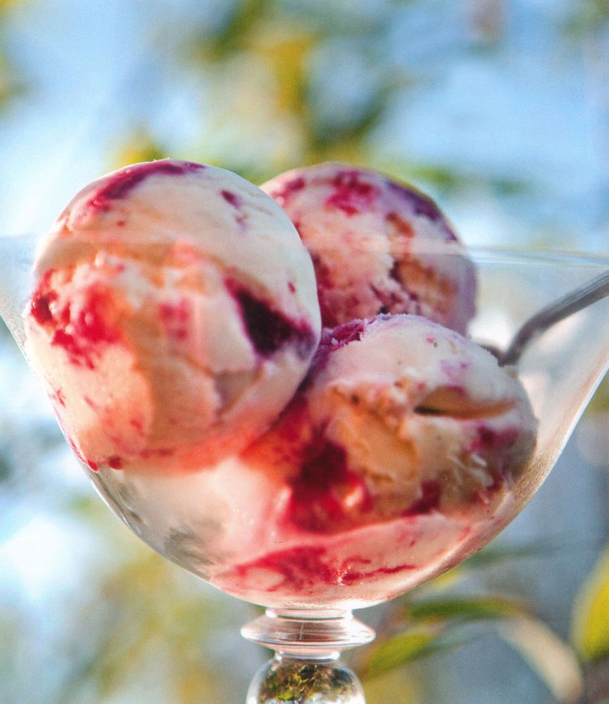 Raspberry Ripple Ice-Cream from What to Eat Now (Spring & Summer) by Valentine Warner