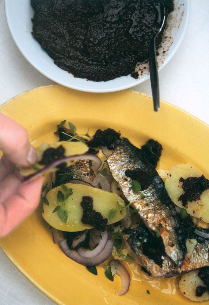 Sardines with Tapenade and Potatoes from What to Eat Now (Spring
