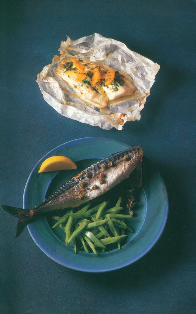 Fish with Citrus Fruit en Papillote from Students' Cookbook by Sophie Grigson