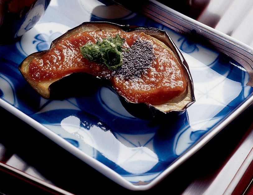 Eggplant with Yuzu Miso Sauce from The Sushi Experience by Hiroko Shimbo