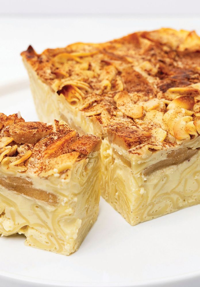 Apple Noodle Kugel from It's a Sweet World: Recipes from Around the Globe at Bea’s Bakery by Lenny R
