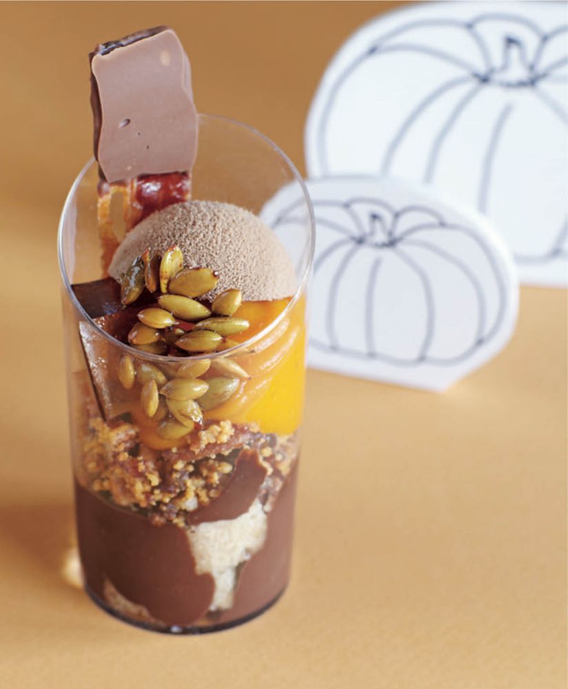 Roast Pumpkin, Maple Bacon, Pecan &amp; Milk Chocolate 37% from Sweet Studio by Darren Purchese