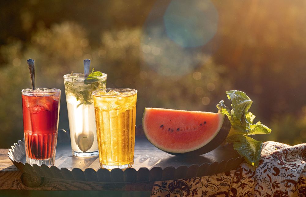 Saffron & rosewater sharbat from Pomegranates & Artichokes Recipes and