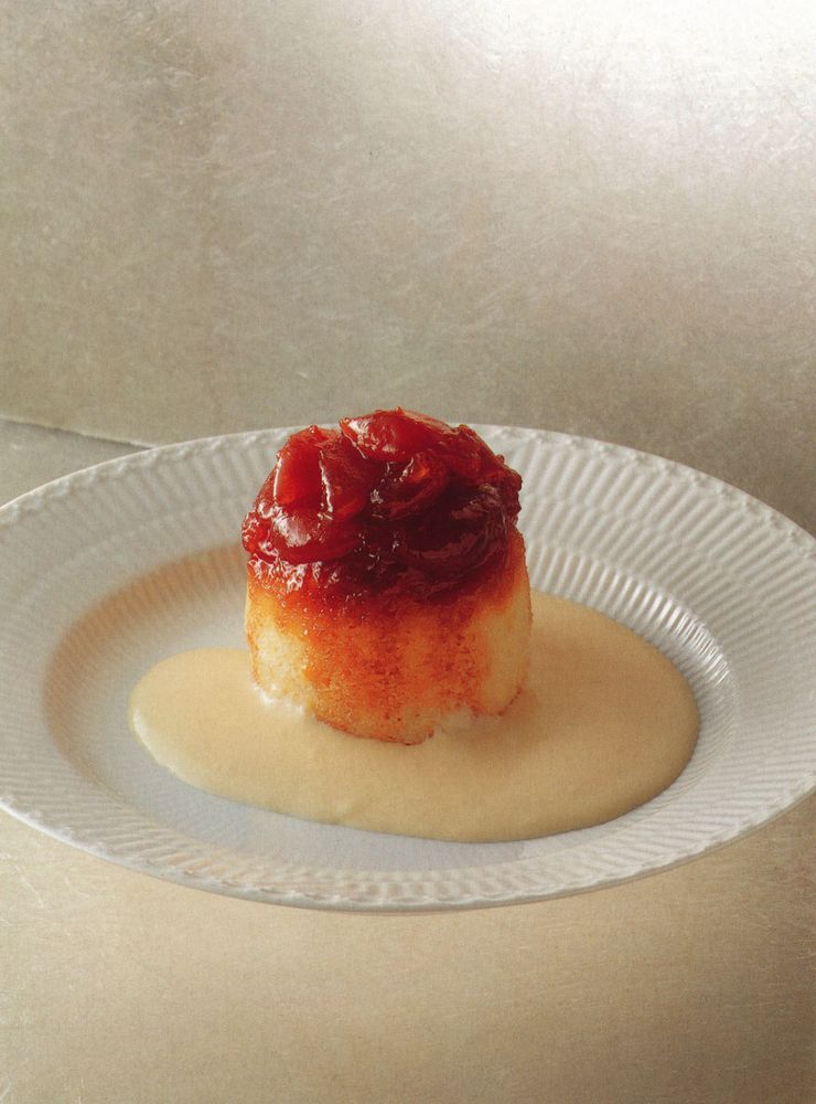 Candied Cumquat Sponge Puddings with Orange Custard from Paramount Desserts by Christine Manfield