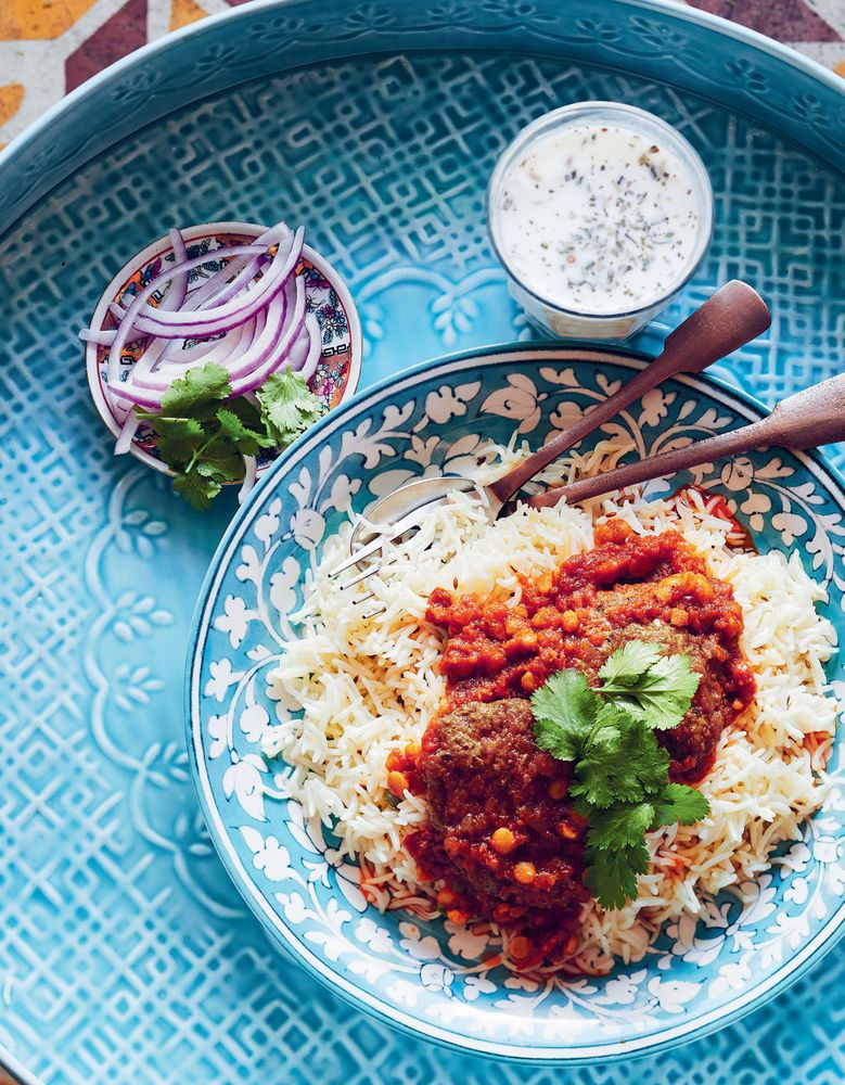 Meatball Curry with Rice from Parwana by Durkhanai Ayubi