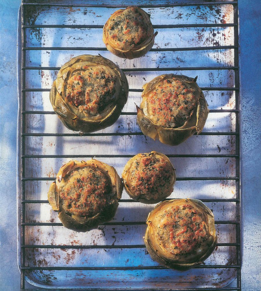 Greekstyle Baked Artichokes with Coriander, Mint & Lemon from A Passion for Cheese by Paul Gayler