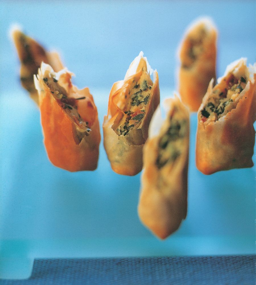 Potato and Salt Cod Empanadas with Orange and Red Pepper Relish from A