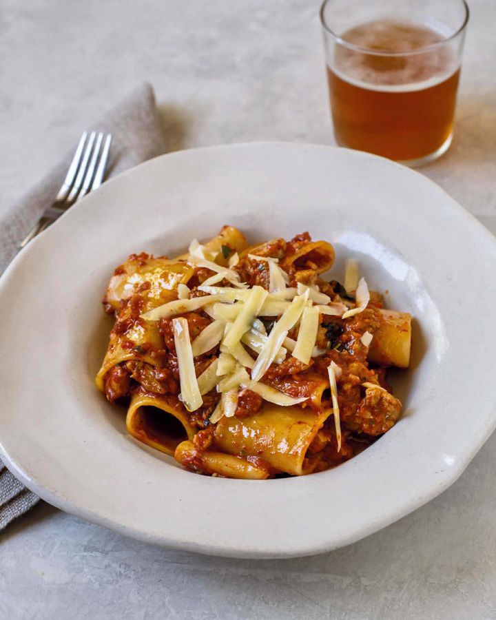 Paccheri with Pork Ragù and Caciocavallo Cheese from Peace, Love, and ...