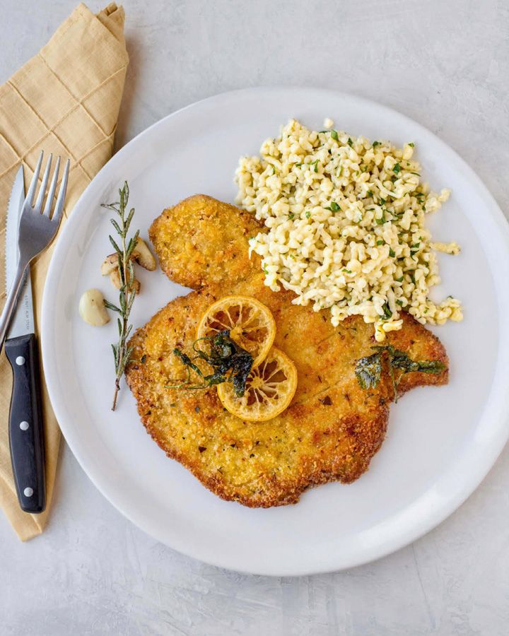 Pork Schnitzel from Peace, Love, and Pasta Simple and Elegant Recipes