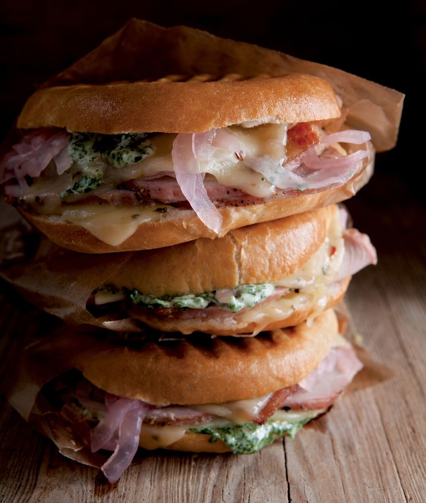 Roast Pork, Bacon & Pickled Onions from Perfect Panini Mouthwatering