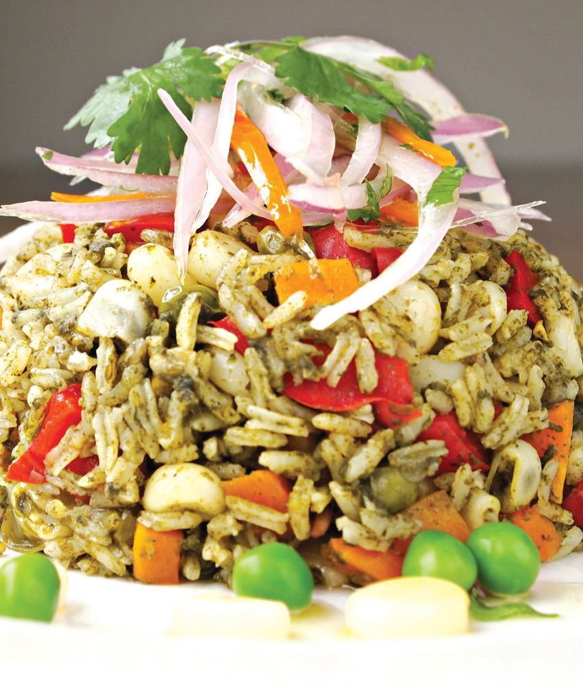 vegetarian Arroz con Pollo from The Peruvian Kitchen by Morena Cuadra