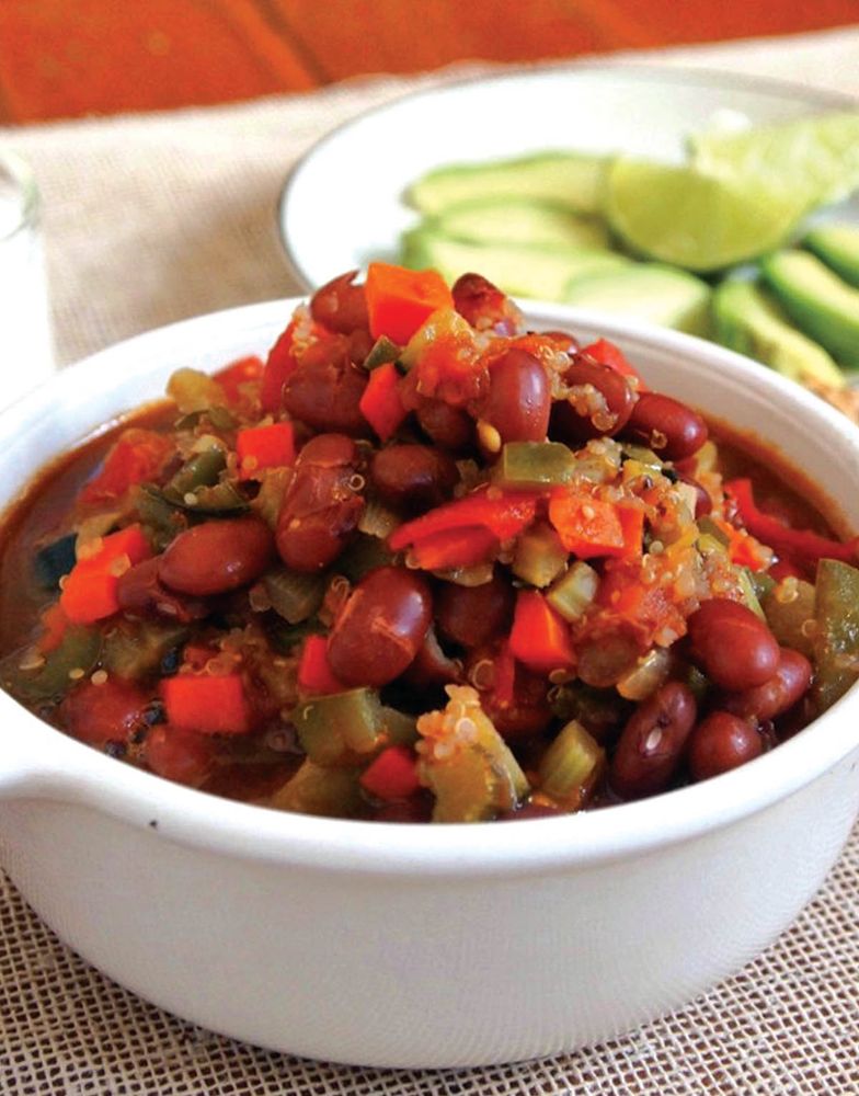 vegetarian Pichuberry and Quinoa Chili from The Peruvian Kitchen by Morena Cuadra