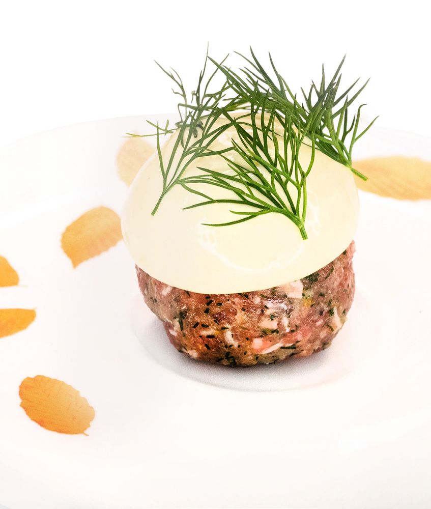 Veal tartare from Pied à Terre Celebrating 30 years by Asimakis Chaniotis