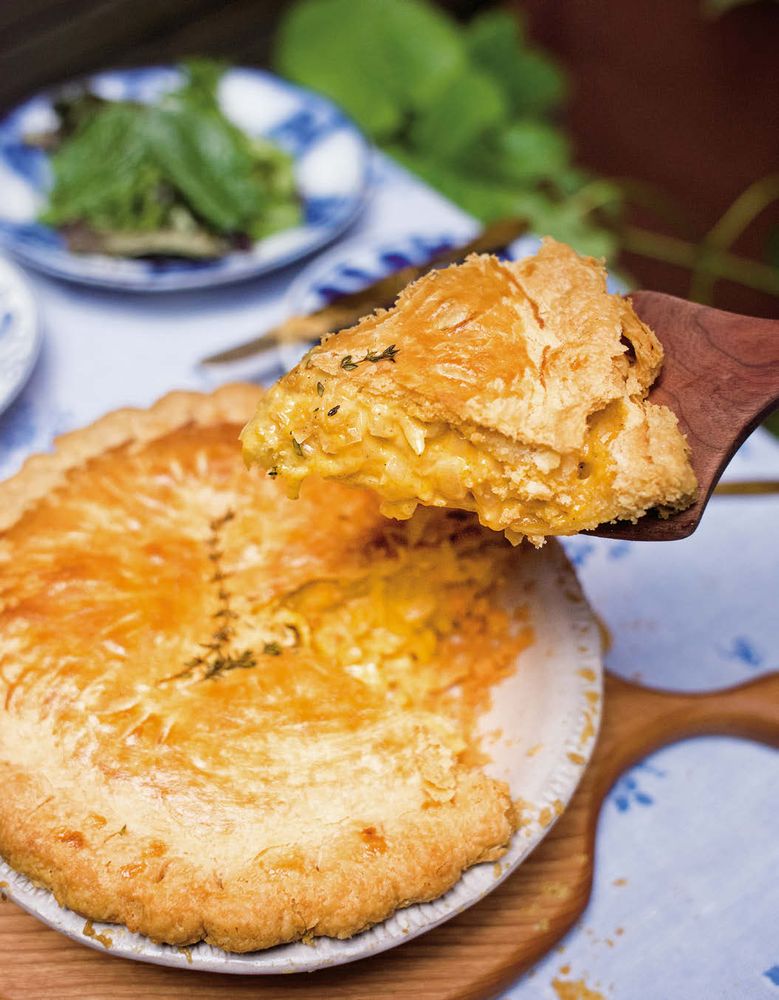 Cheese and Onion Pie from Pie for Everyone Recipes and Stories from