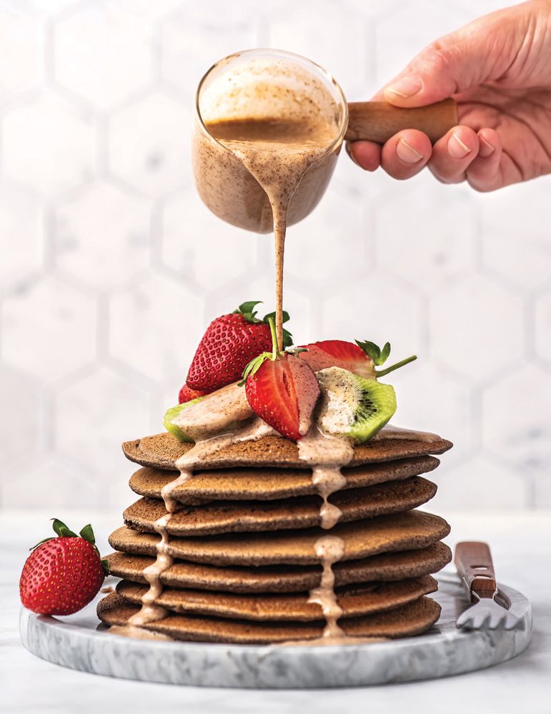 Blender Oat Pancakes  Plant-Based Recipes by Ashley Madden