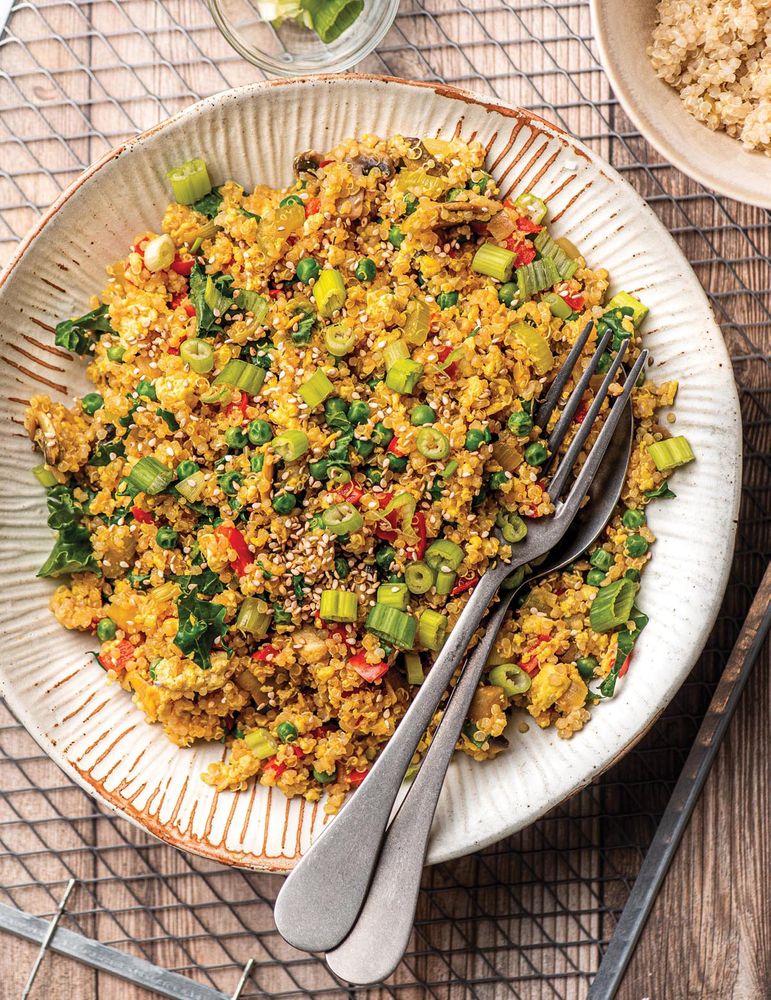 Chinese “Fried” Quinoa from The PlantBased Cookbook Vegan, GlutenFree, OilFree Recipes for
