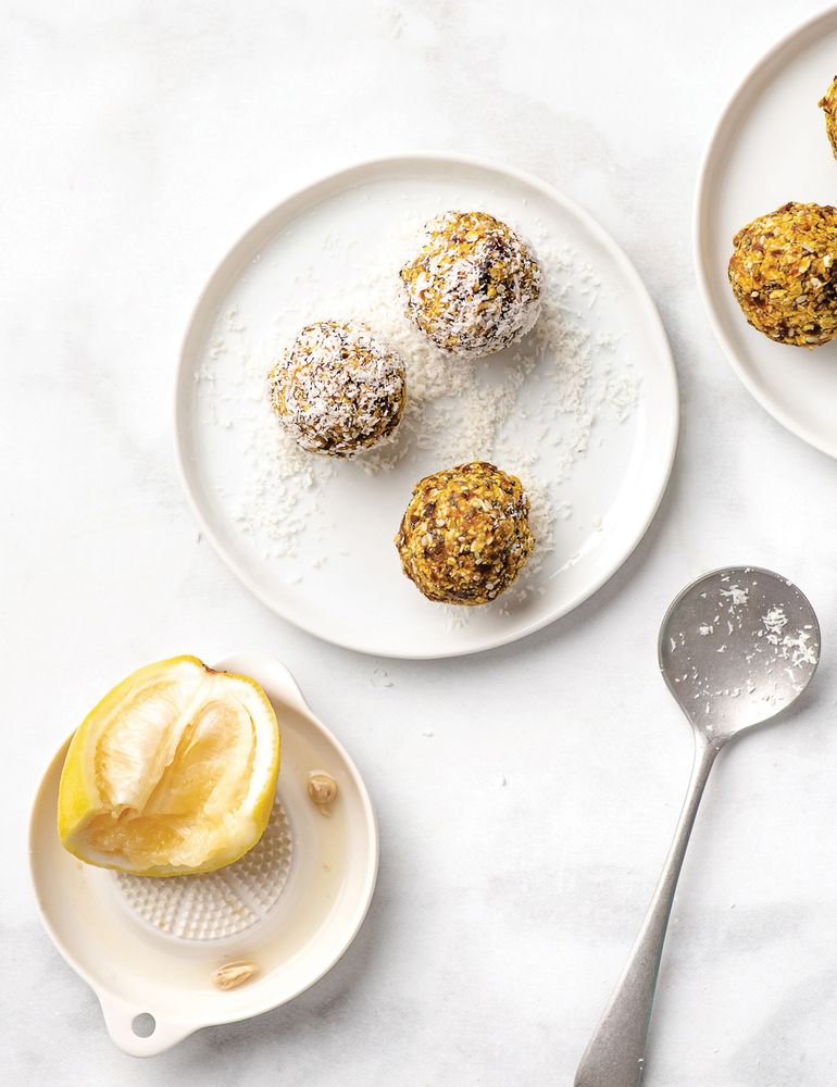 LemonTurmeric Bliss Balls from The PlantBased Cookbook Vegan, Gluten